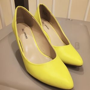 Neon kitten heels